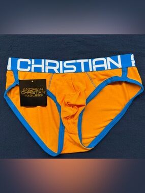 Andrew Christian Orange and Blue Briefs